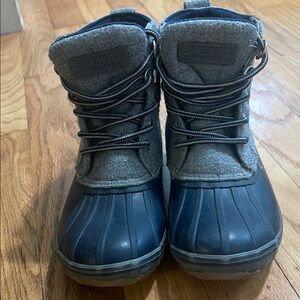 Sperry Kids Gray and Blue Rain Boots